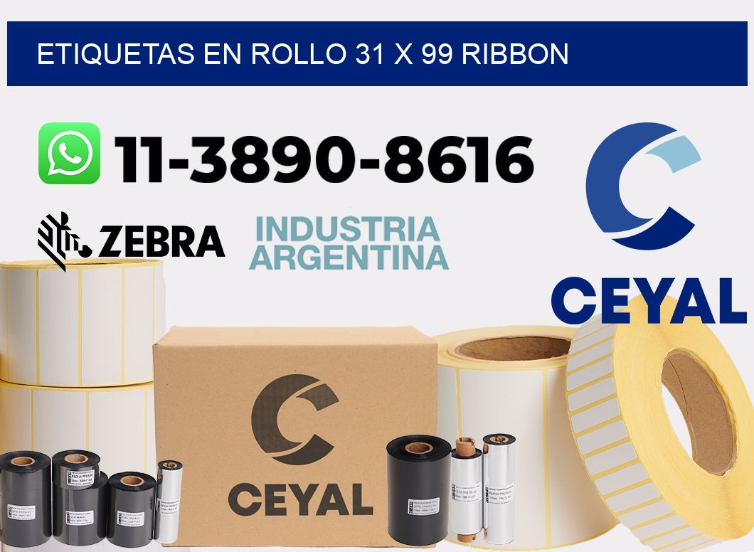 Etiquetas en rollo 31 x 99 ribbon