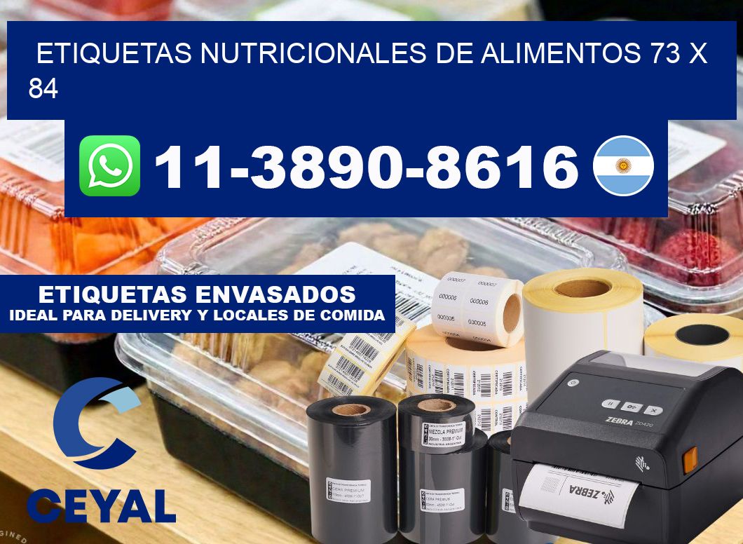 Etiquetas nutricionales de alimentos 73 x 84