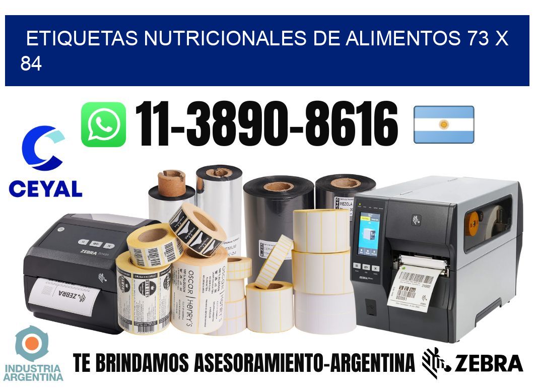 Etiquetas nutricionales de alimentos 73 x 84
