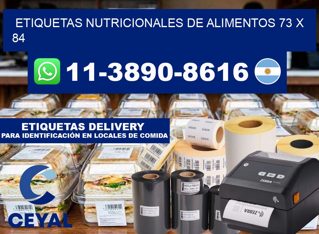 Etiquetas nutricionales de alimentos 73 x 84