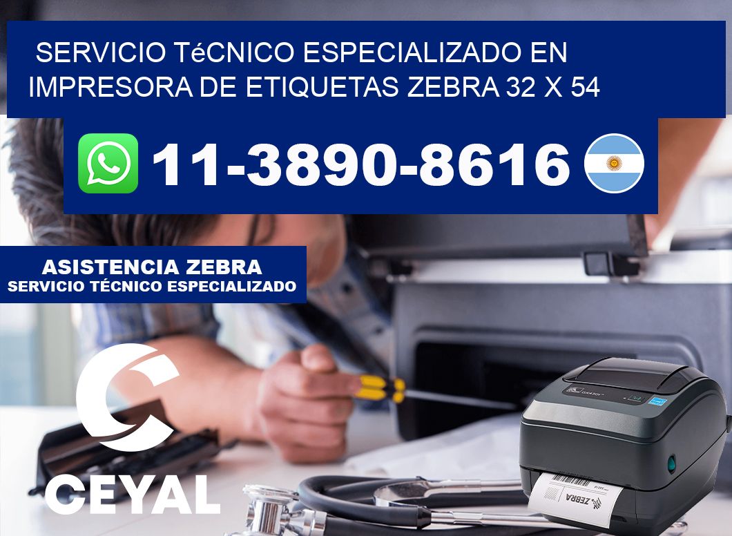 Servicio Técnico Especializado en Impresora de Etiquetas Zebra 32 x 54
