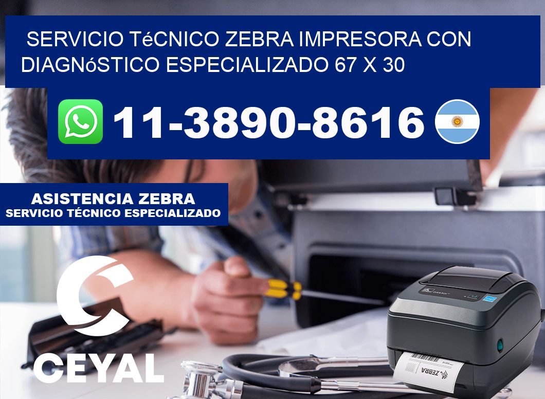 Servicio Técnico Zebra Impresora con Diagnóstico Especializado 67 x 30