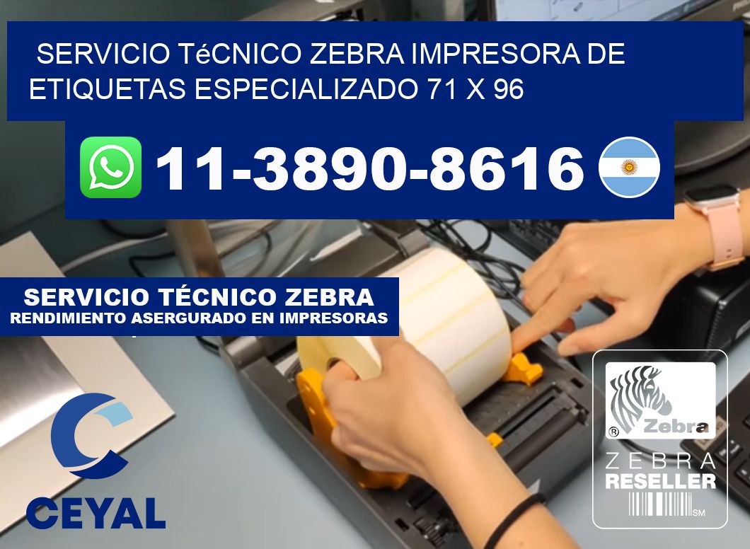 Servicio Técnico Zebra Impresora de Etiquetas Especializado 71 x 96