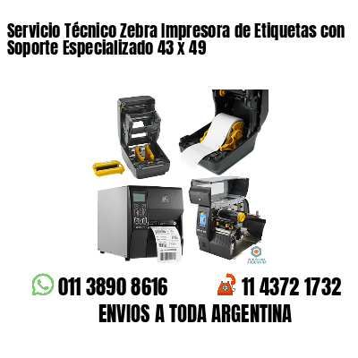 Servicio Técnico Zebra Impresora de Etiquetas con Soporte Especializado 43 x 49