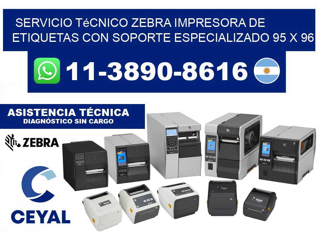 Servicio Técnico Zebra Impresora de Etiquetas con Soporte Especializado 95 x 96