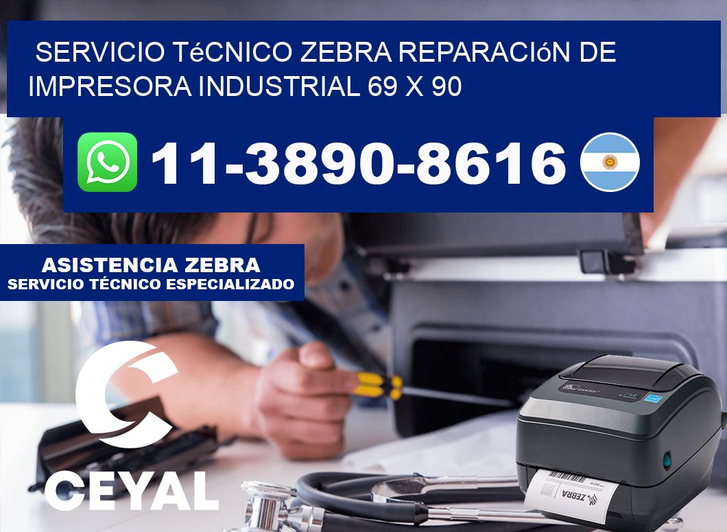 Servicio Técnico Zebra Reparación de Impresora Industrial 69 x 90