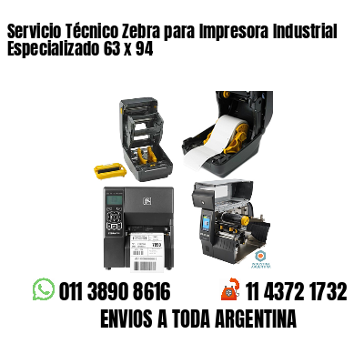 Servicio Técnico Zebra para Impresora Industrial Especializado 63 x 94