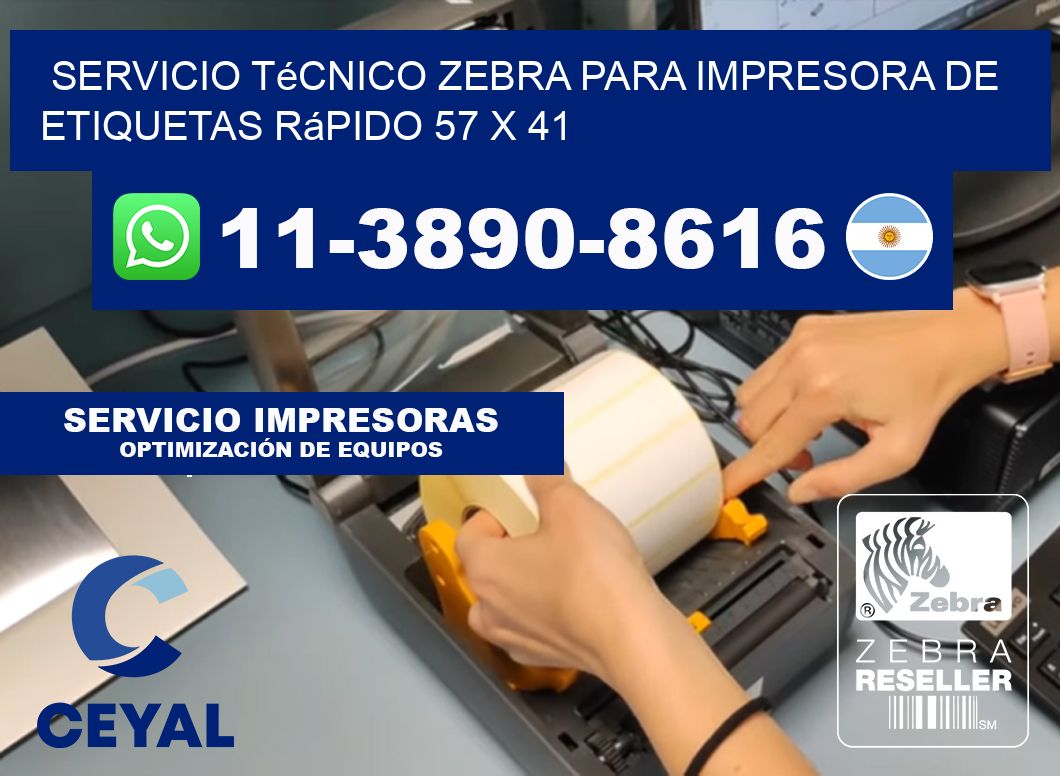 Servicio Técnico Zebra para Impresora de Etiquetas Rápido 57 x 41