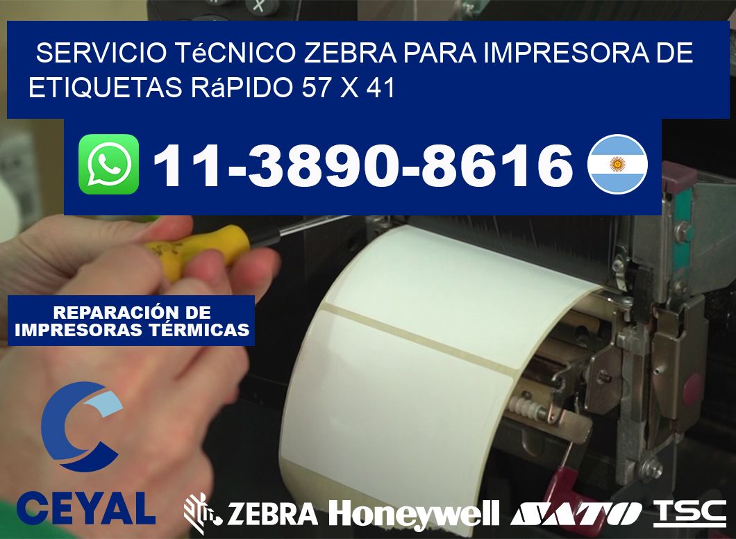 Servicio Técnico Zebra para Impresora de Etiquetas Rápido 57 x 41