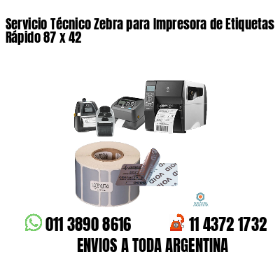 Servicio Técnico Zebra para Impresora de Etiquetas Rápido 87 x 42