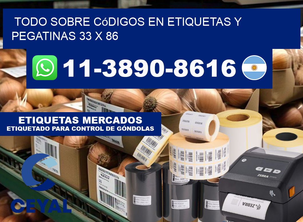 Todo sobre códigos en etiquetas y pegatinas 33 x 86