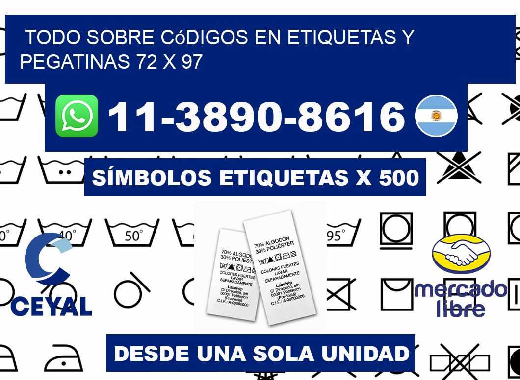 Todo sobre códigos en etiquetas y pegatinas 72 x 97