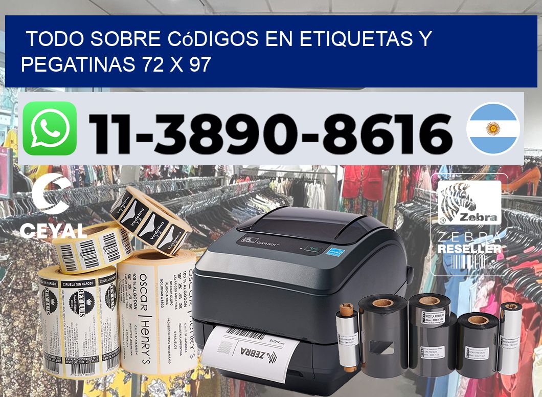 Todo sobre códigos en etiquetas y pegatinas 72 x 97