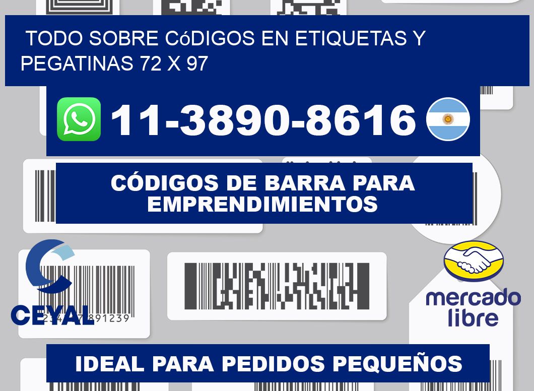 Todo sobre códigos en etiquetas y pegatinas 72 x 97