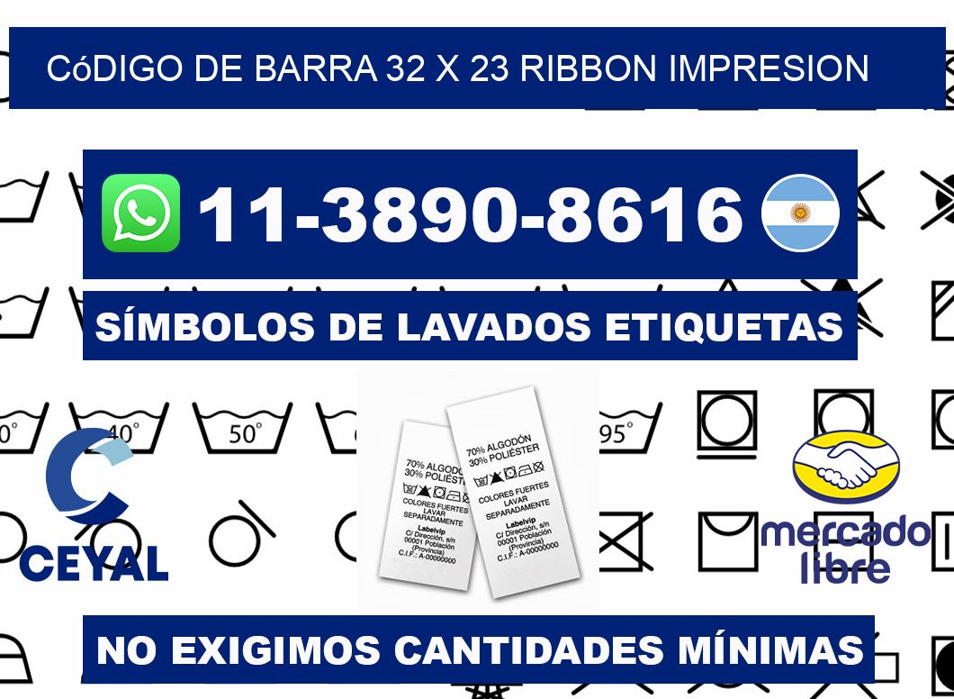 código de barra 32 x 23 ribbon impresion
