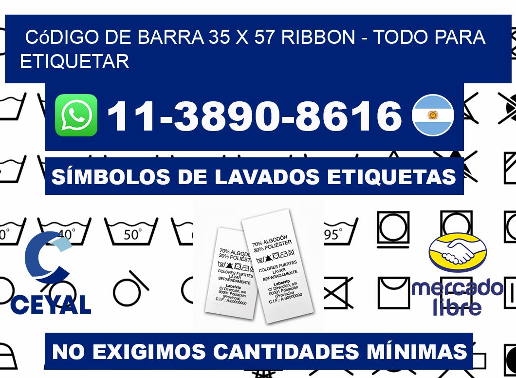 código de barra 35 x 57 ribbon - Todo para Etiquetar
