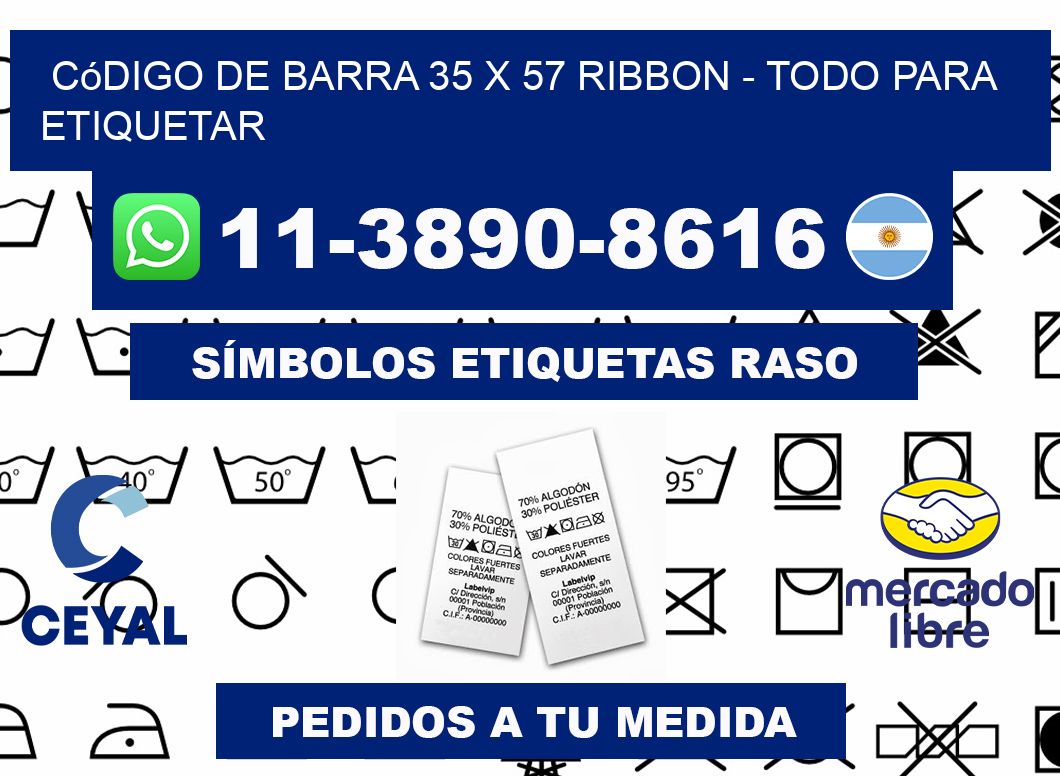 código de barra 35 x 57 ribbon - Todo para Etiquetar