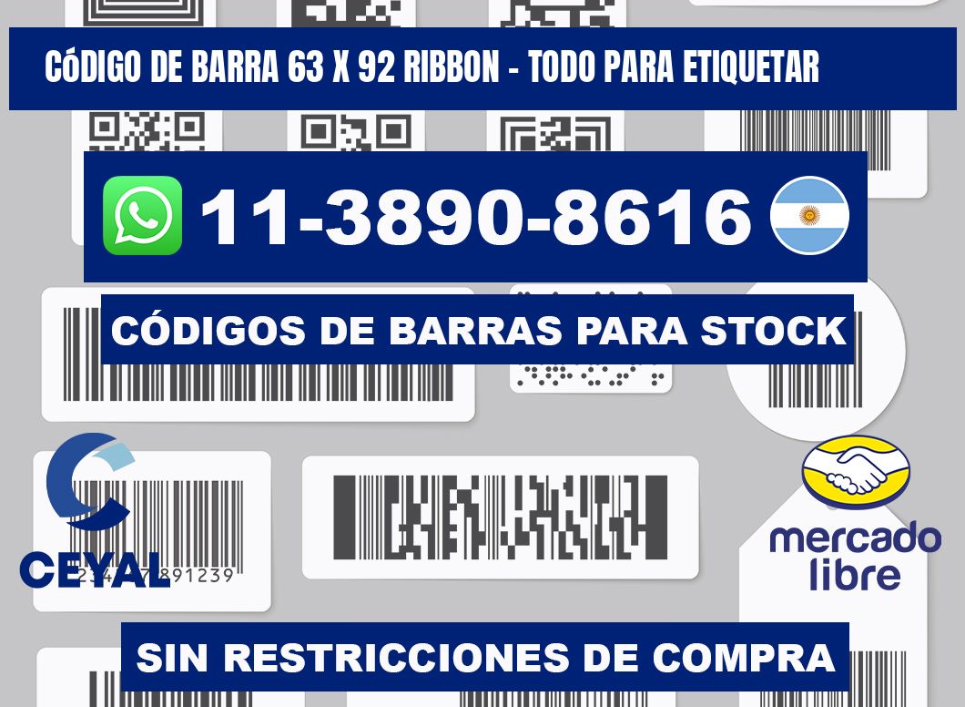 código de barra 63 x 92 ribbon - Todo para Etiquetar