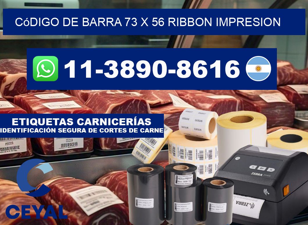 código de barra 73 x 56 ribbon impresion