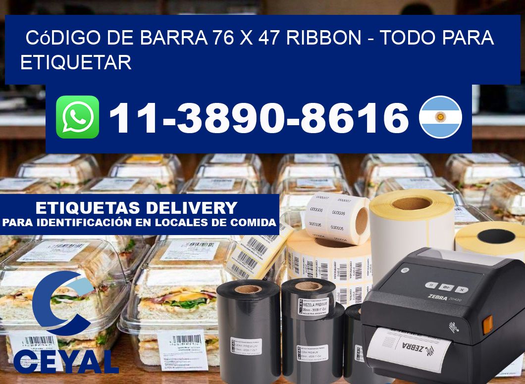 código de barra 76 x 47 ribbon - Todo para Etiquetar