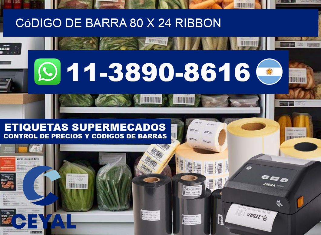 código de barra 80 x 24 ribbon