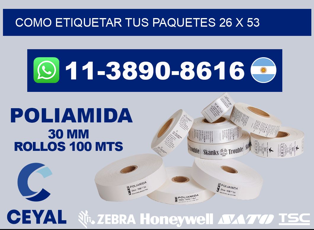 como etiquetar tus paquetes 26 x 53