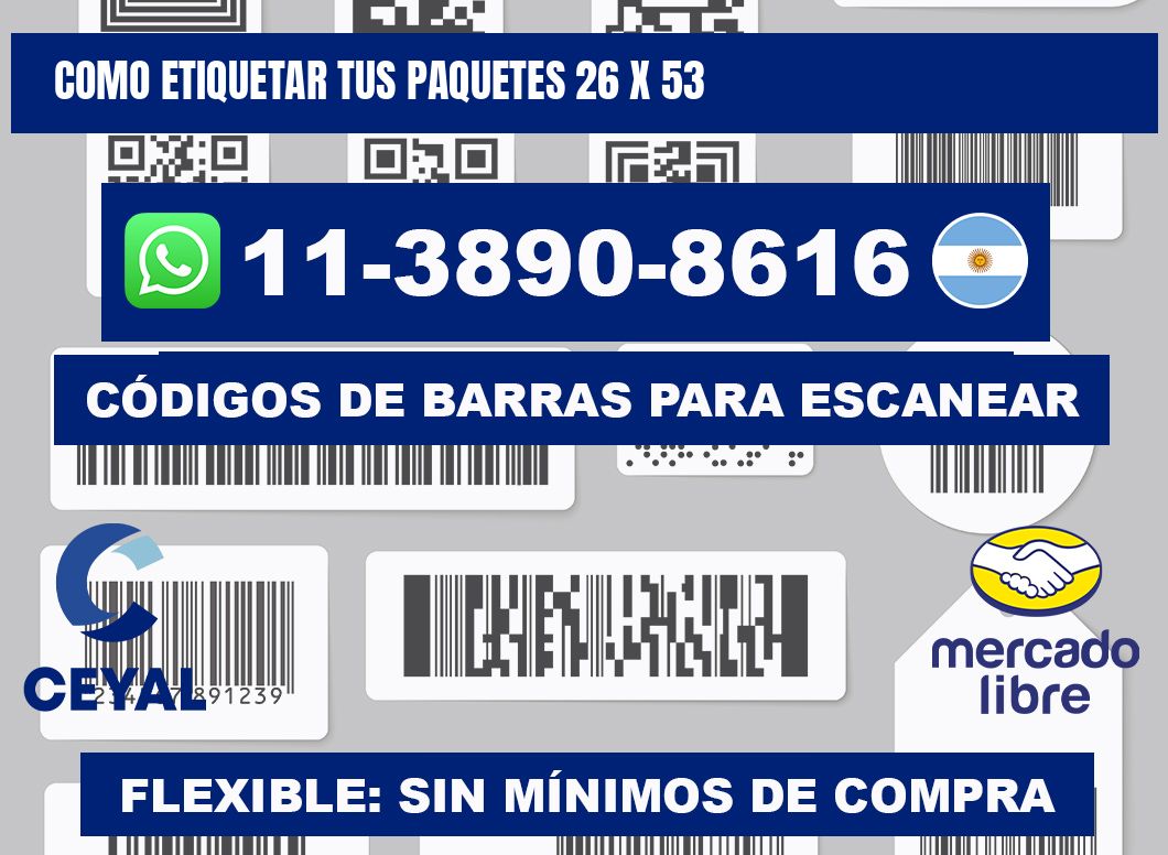 como etiquetar tus paquetes 26 x 53