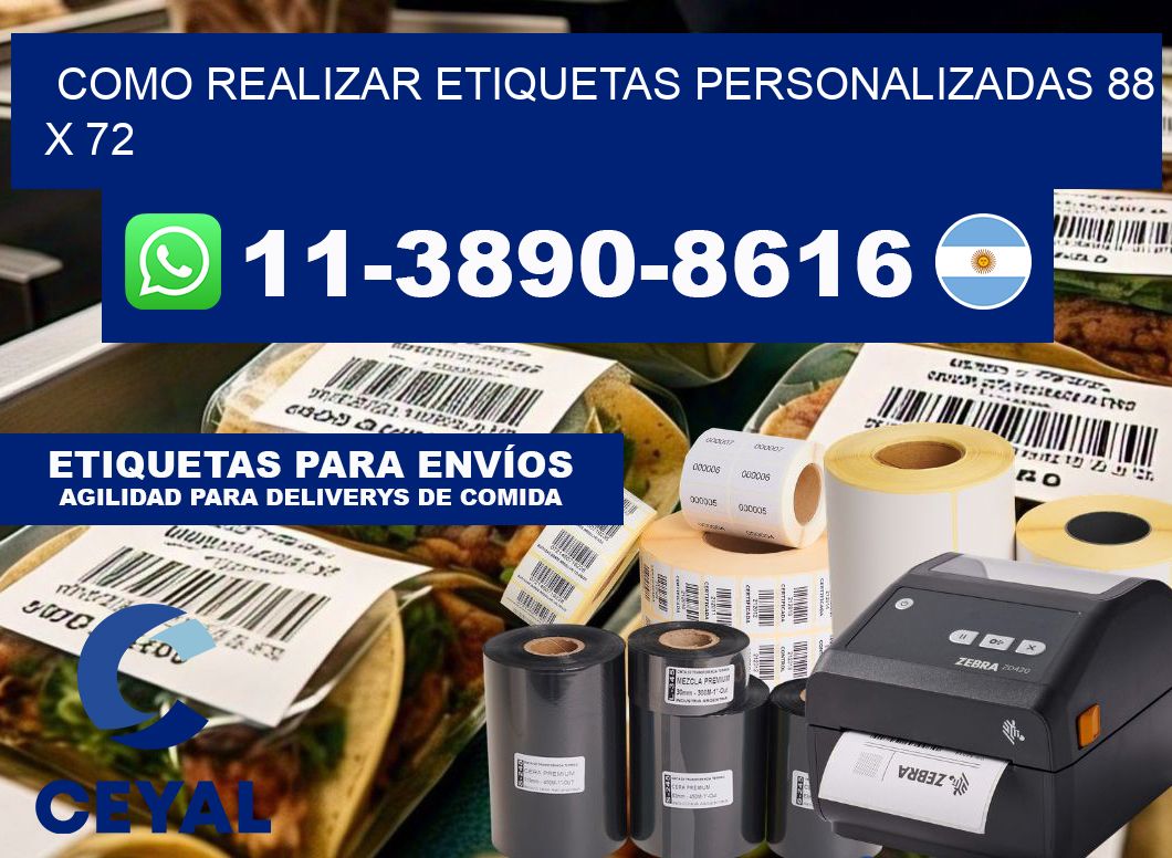 como realizar etiquetas personalizadas 88 x 72