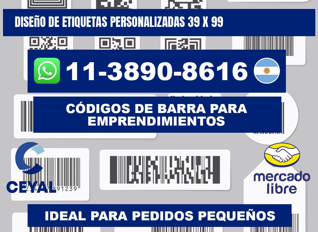 diseño de etiquetas personalizadas 39 x 99