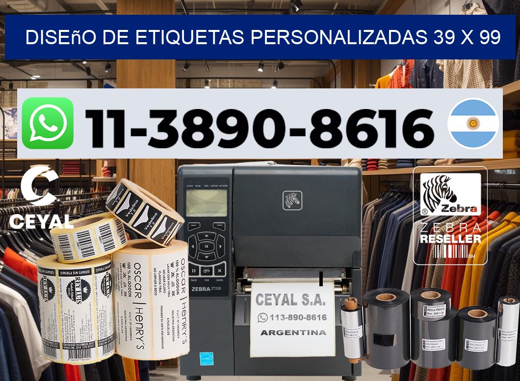 diseño de etiquetas personalizadas 39 x 99