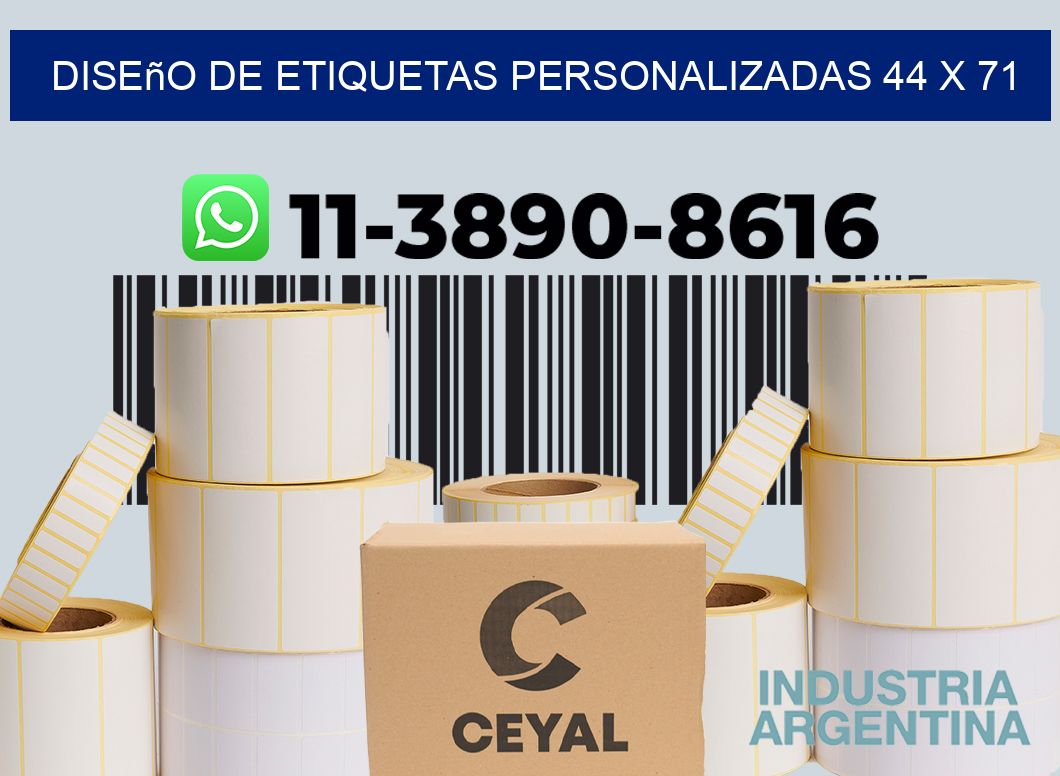 diseño de etiquetas personalizadas 44 x 71