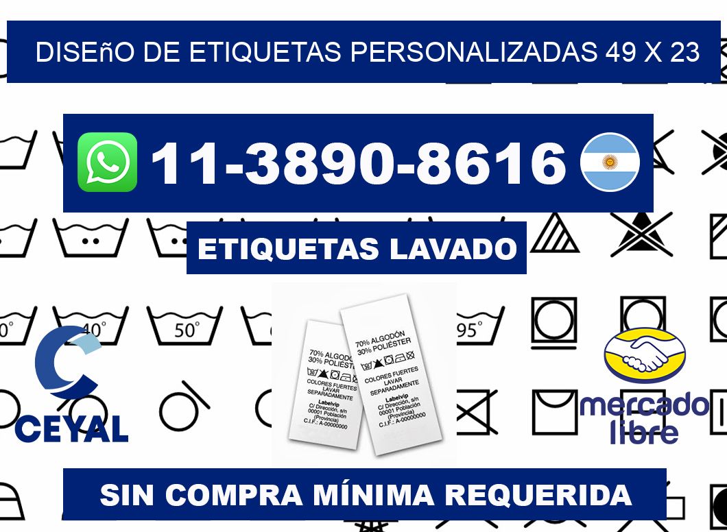 diseño de etiquetas personalizadas 49 x 23