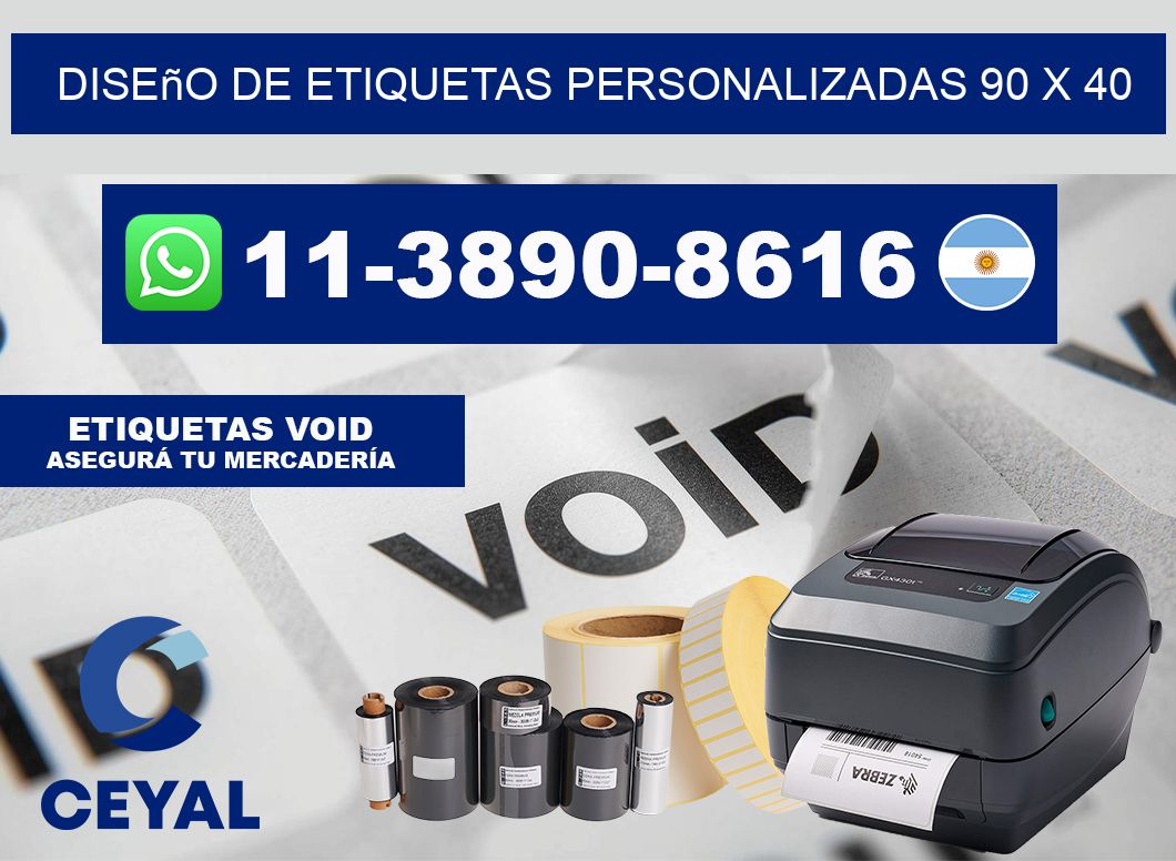 diseño de etiquetas personalizadas 90 x 40