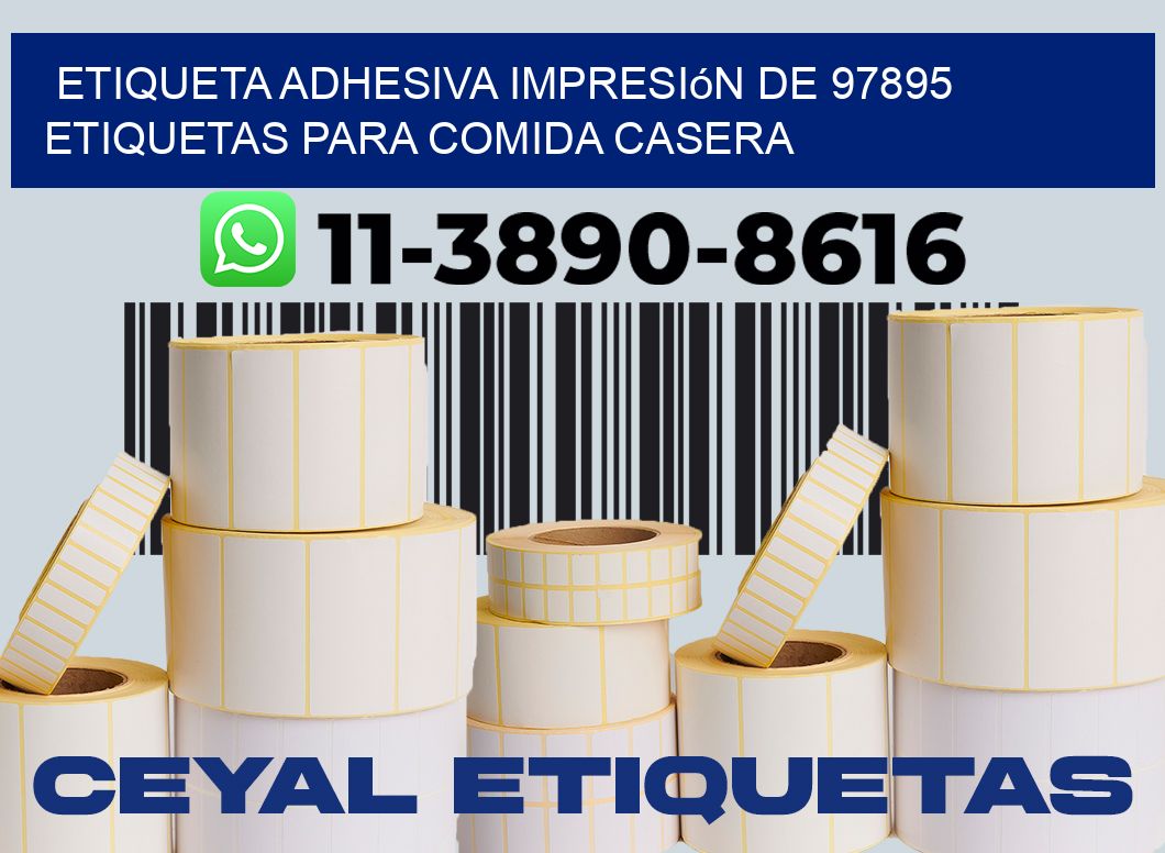 etiqueta adhesiva impresión de 97895 etiquetas para comida casera