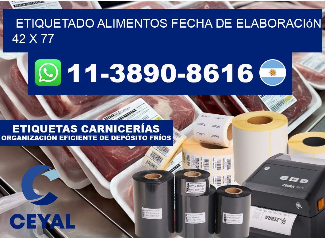 etiquetado alimentos Fecha de elaboración 42 x 77