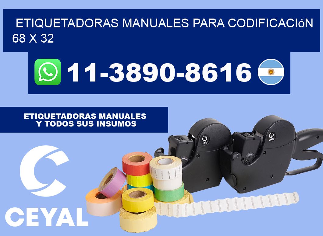 etiquetadoras manuales para codificación 68 x 32