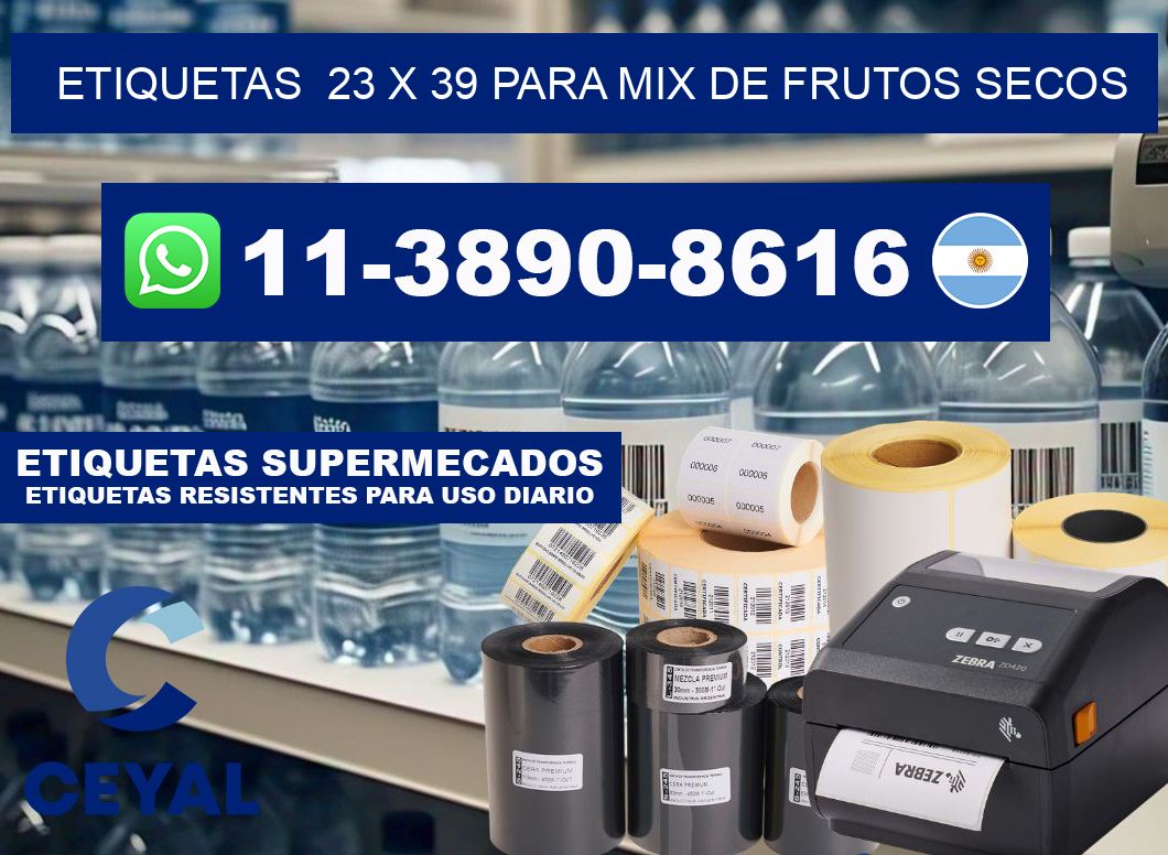 etiquetas  23 x 39 para Mix de frutos secos