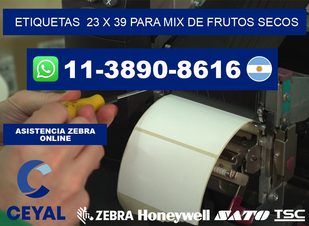etiquetas  23 x 39 para Mix de frutos secos