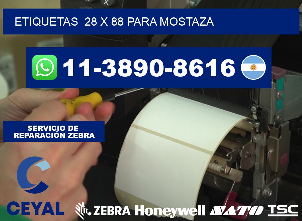etiquetas  28 x 88 para Mostaza