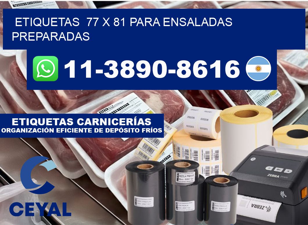etiquetas 77 x 81 para Ensaladas preparadas