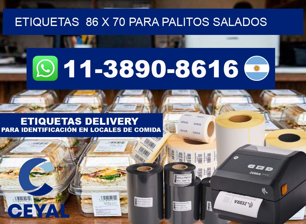 etiquetas 86 x 70 para Palitos salados
