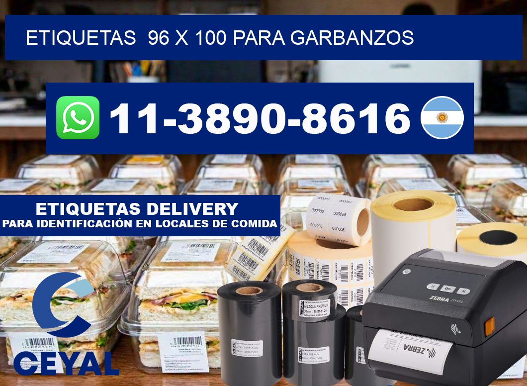 etiquetas 96 x 100 para Garbanzos