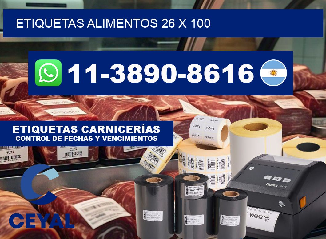etiquetas alimentos 26 x 100