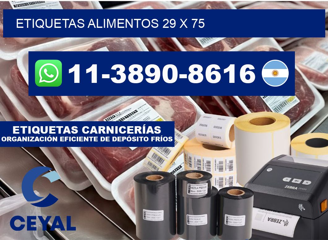 etiquetas alimentos 29 x 75