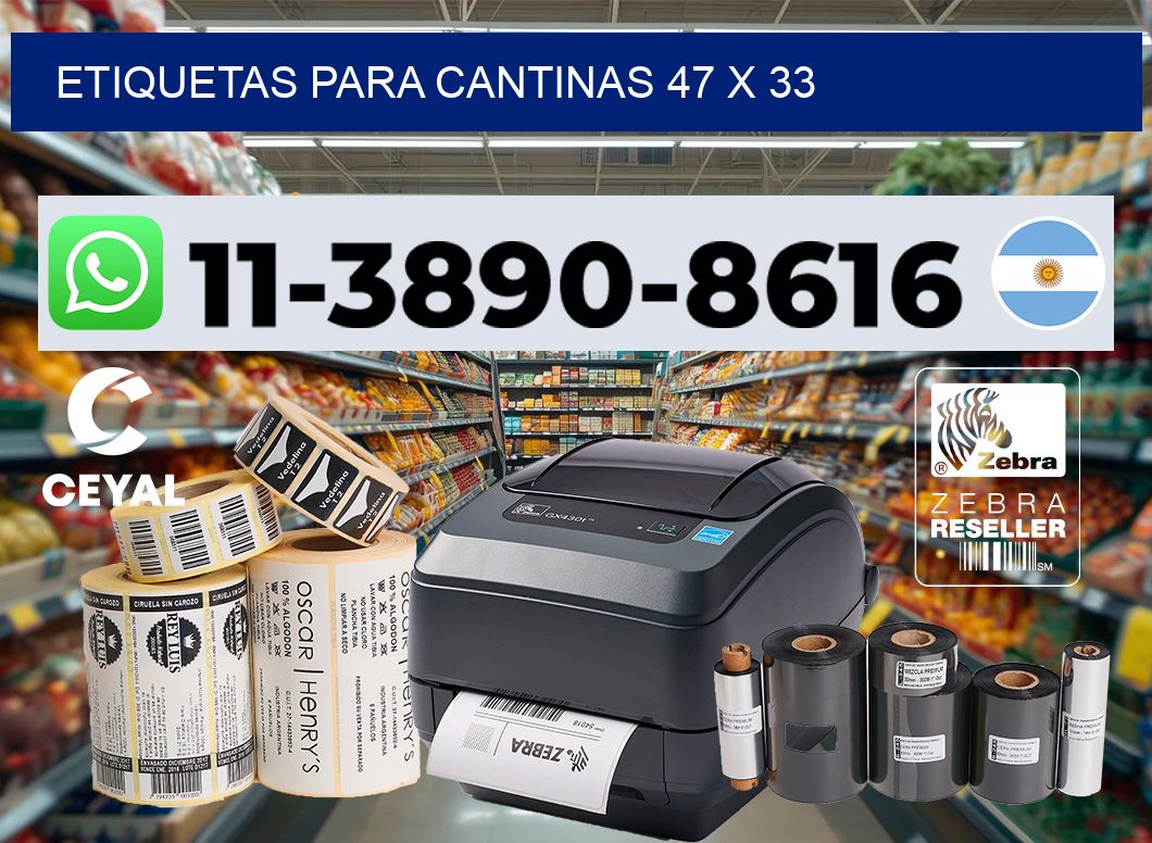 etiquetas para Cantinas 47 x 33