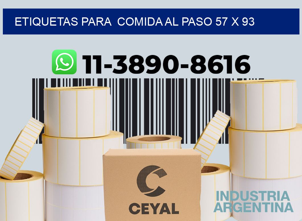 etiquetas para Comida al paso 57 x 93