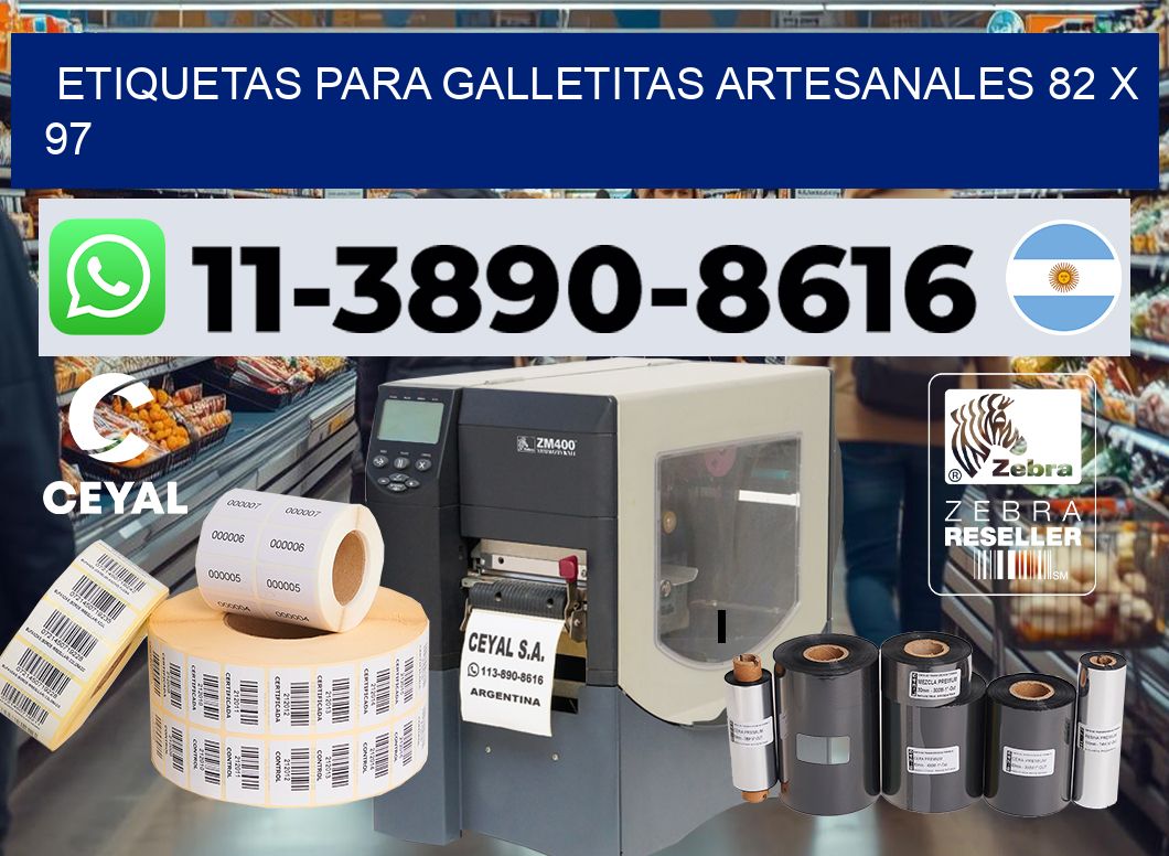 etiquetas para Galletitas artesanales 82 x 97