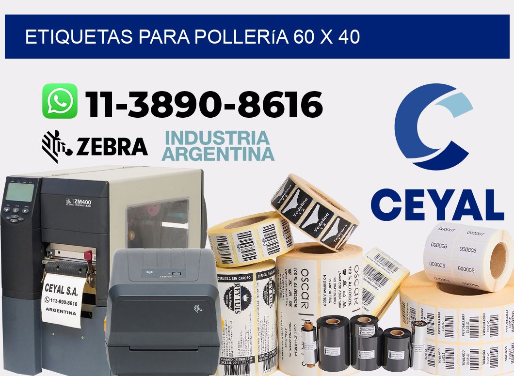 etiquetas para Pollería 60 x 40