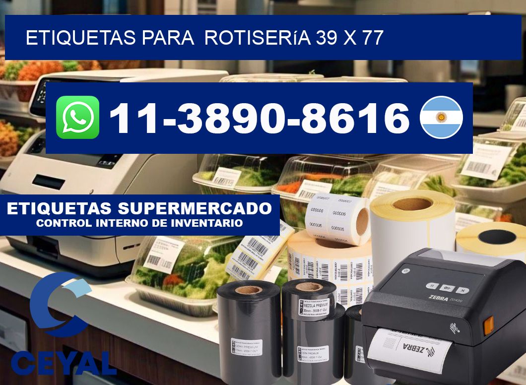 etiquetas para Rotisería 39 x 77
