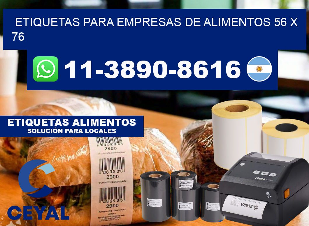 etiquetas para empresas de alimentos 56 x 76